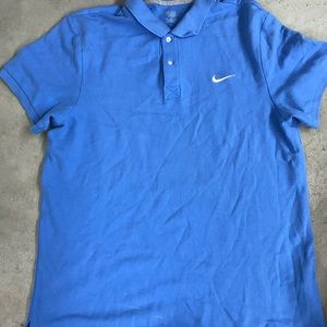 Blue collared Nike shirt